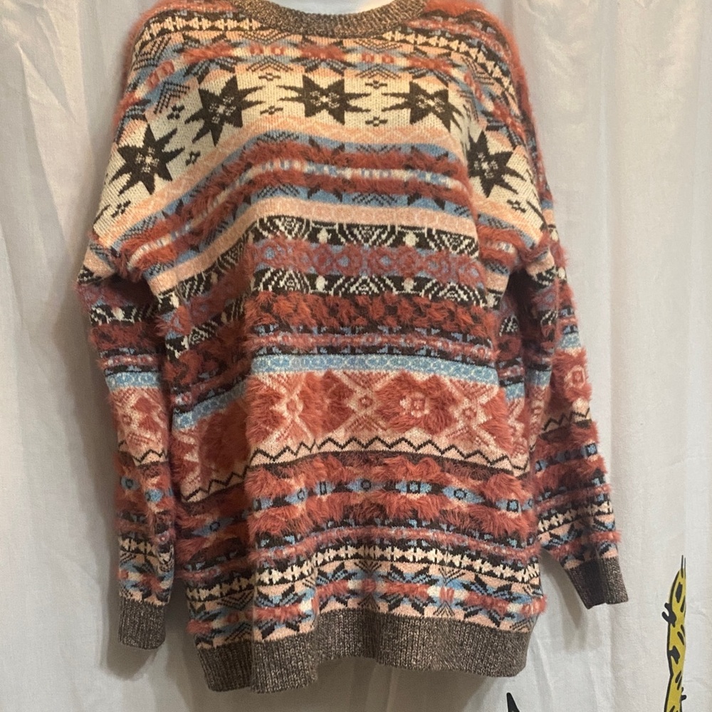 Cider Vibrant Patterned Sweater